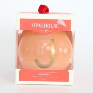 Letter J Monogram Tree Ornament Ball Initial 4" Xmas Holiday Opalhouse Plastic